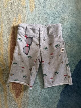 Mini Shatsu Palm & Beach-Print Pull-On Shorts